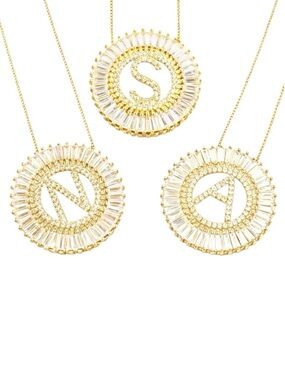 Austrian Crystals Initial Necklace The Tegai